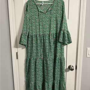 Floral Green Dress